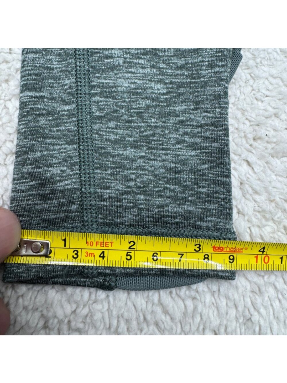 Aerie Chill Play Move High-Rise Legging Green Ruched Sheer Vertical Side XS - Picture 7 of 9